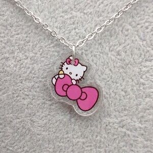 2/$10 Hello Kitty Pink Bow Necklace